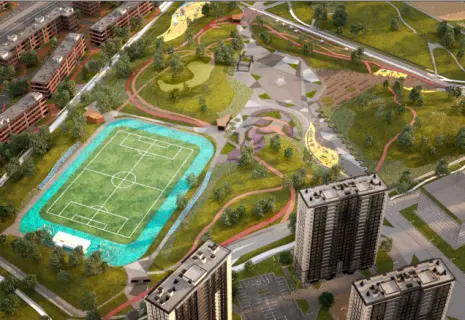 В районе «Юнтолово» появится парк со стадионом