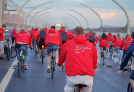 Команда Setl Group из 250 велосипедистов покорила ЗСД