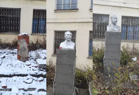 В Омске сломали памятник Дзержинскому