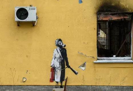 Британский стрит-арт художник Бэнкси подтвердил, что нарисовал семь граффити в Киеве, Ирпене и Бородянке