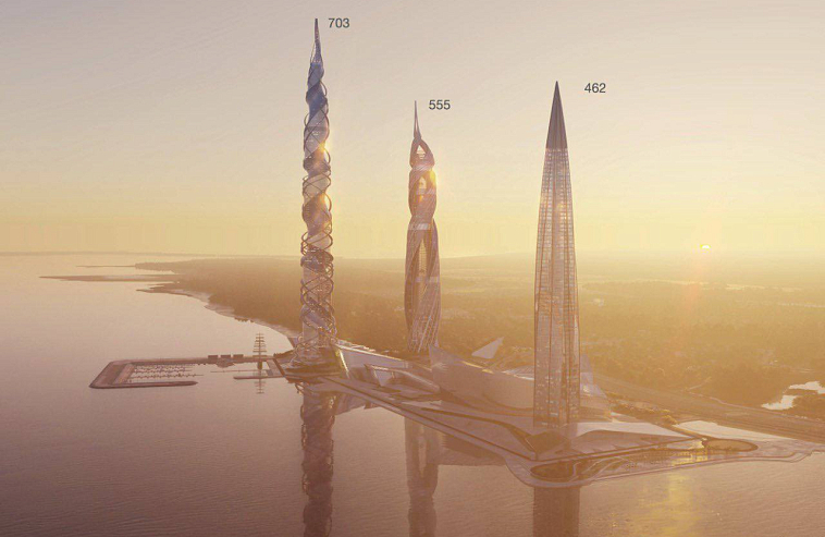 "Газпром" собирается строить в Петербурге еще два небоскреба. Они будут выше Лахта центра